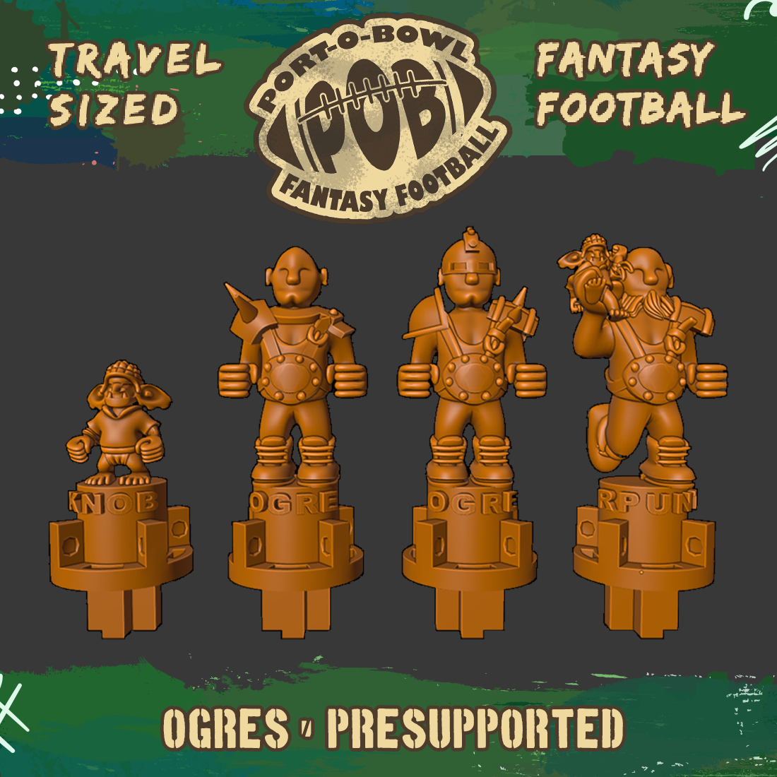 Port-O-Bowl: Travel-sized Fantasy Football Ogres Team